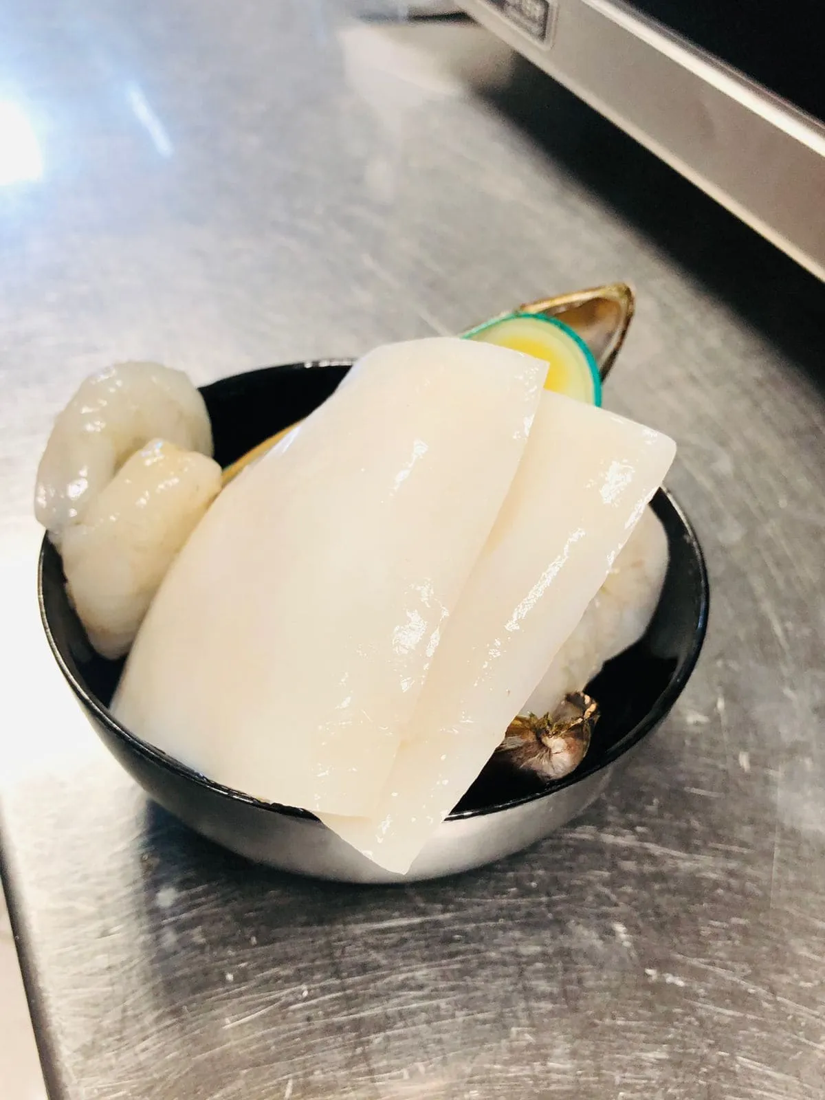 Seafood Pasta in the Source Restaurant